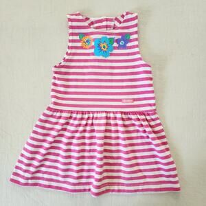 Vintage Oshkosh Striped Floral Dress 2t